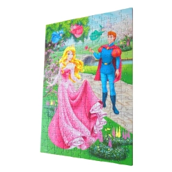 Puzzle Puzle  Śpiąca Królewna DINO 200 elementów + diamenty ozdobne  wiek 6+