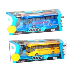 DUŻY AUTOBUS  STEROWANY  RC 28 cm + PILOT + ŁADOWARKA + BATERIE  3+