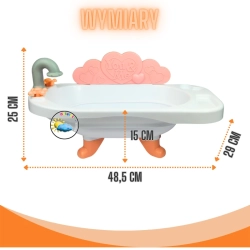 WANIENKA DLA LALKI WANNA DO KĄPIELI Z DODATKAMI ZESTAW KĄPIELOWY